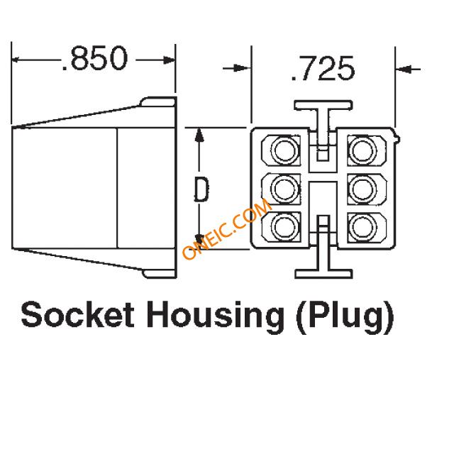 MATE-N-LOK Panel Mount 2C