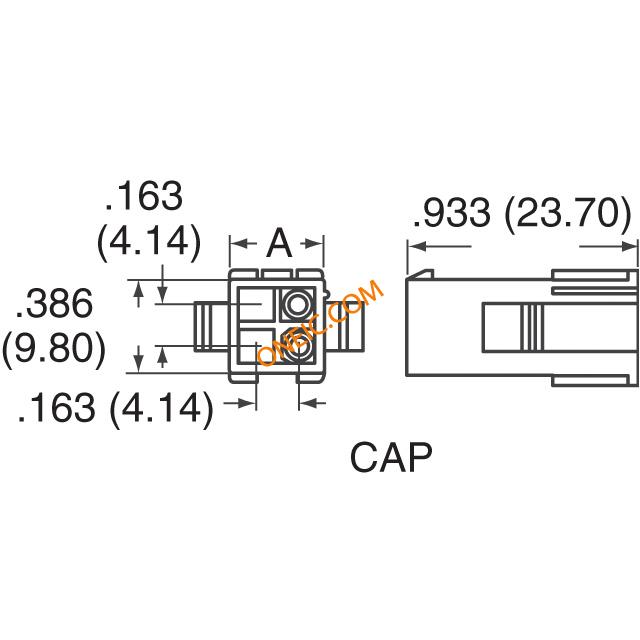 Cap Dual Row Centerline