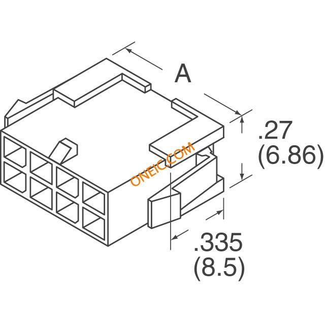 Plug Housing Dual Row Panel Mount