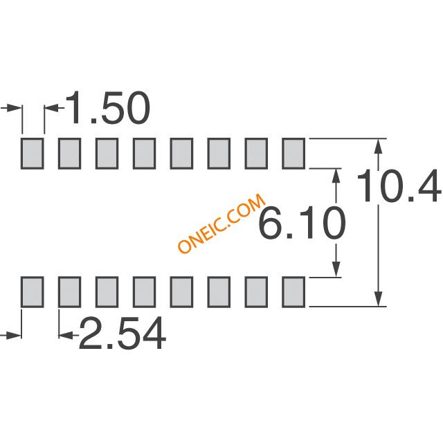 SDA Series SMT Top Slide Footprint