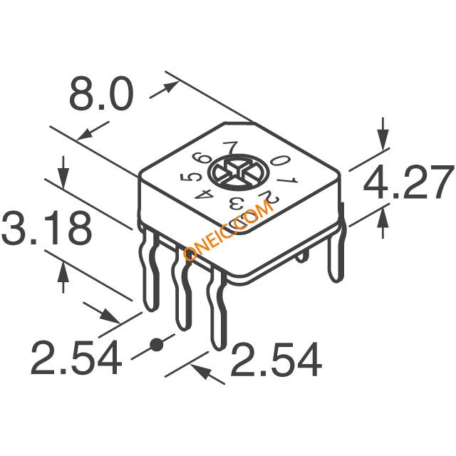 8mm Rotary DIP Vertical