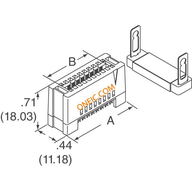 Card Edge without Flanges .100