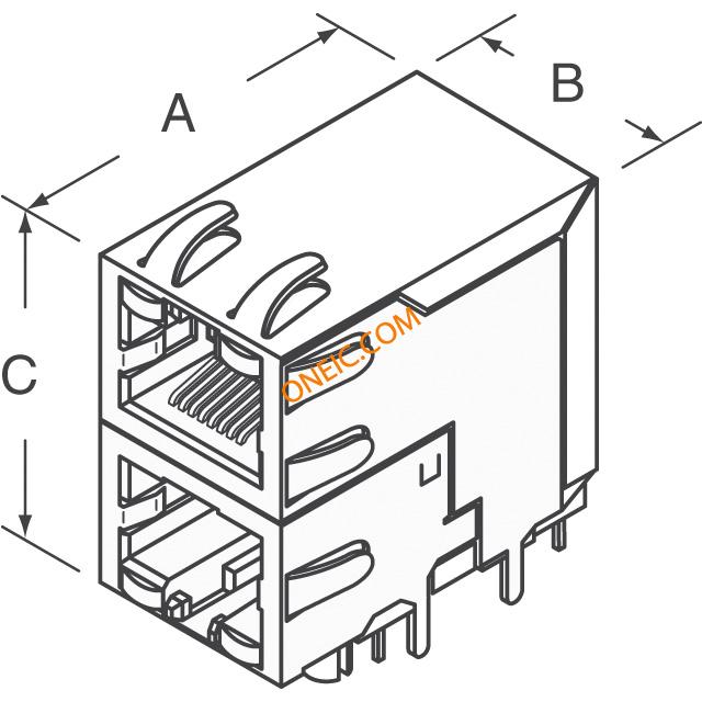 RJ45 Series Right Angle Multi Port