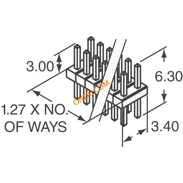 Headers Dual Vertical PCB
